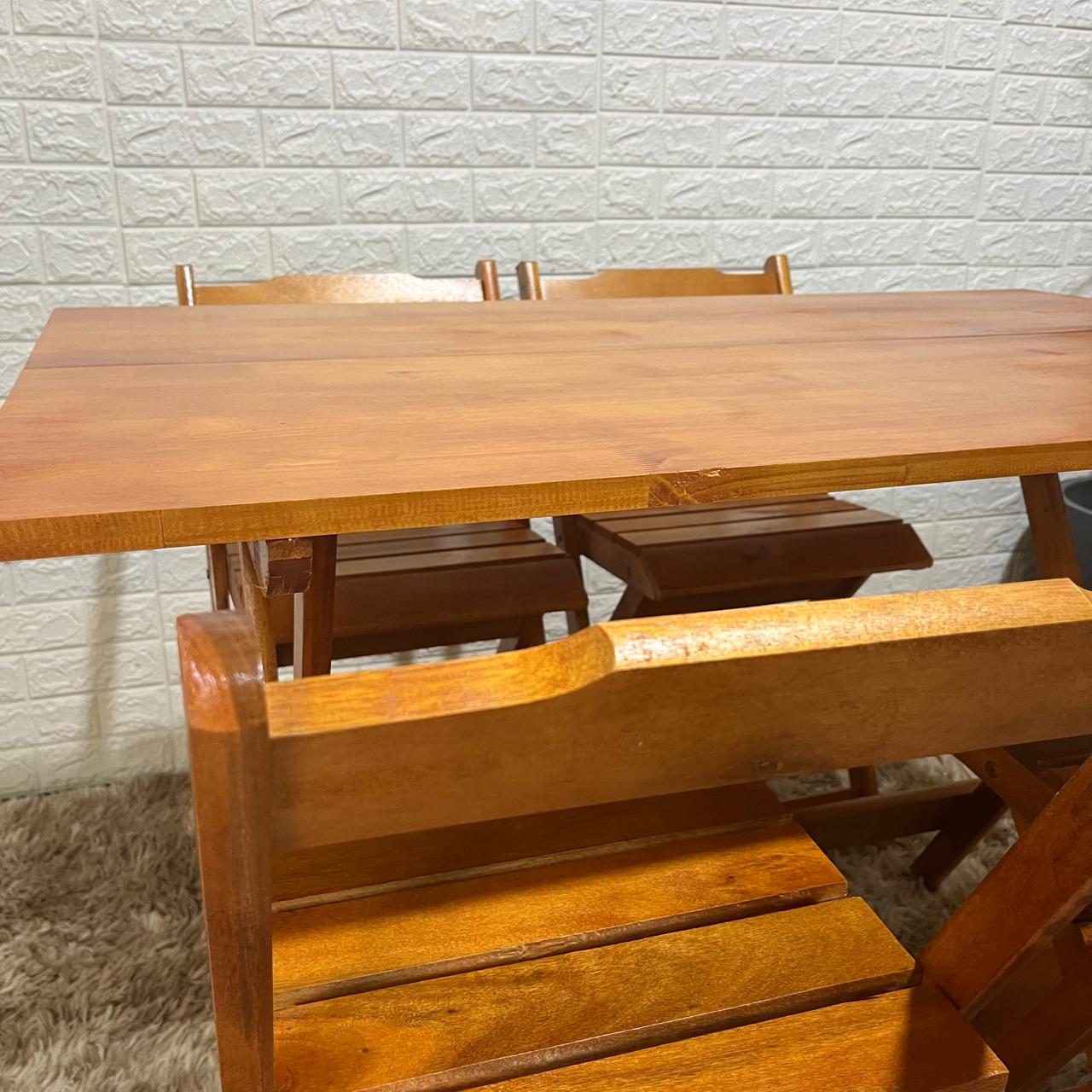 conjunto dobravel 70x70 com 4 cadeiras preto 4